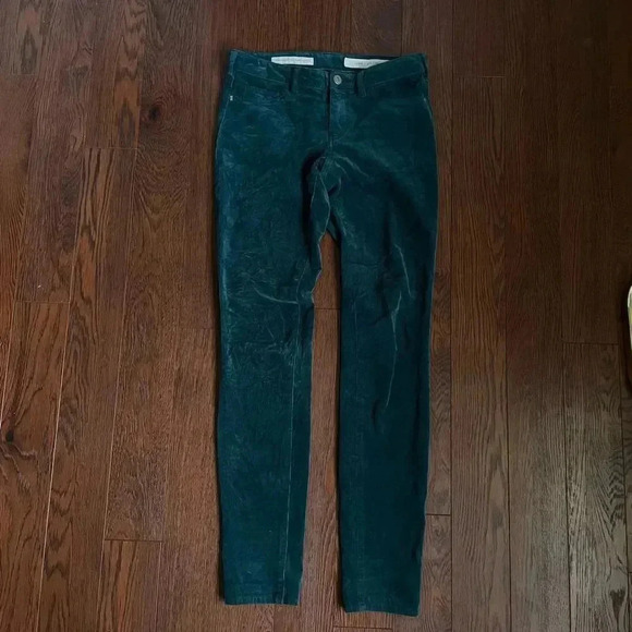 Anthropologie | Emerald Green  Pilcro and the Letterpress Serif Micro Cord Pants - Picture 2 of 5